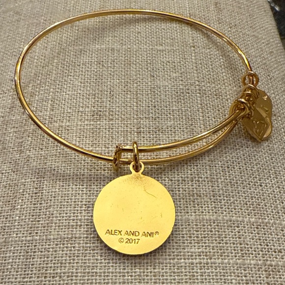 Alex and Ani Be Brave Charity by Design Shiny Gold Bangle Bracelet - Picture 3 of 3